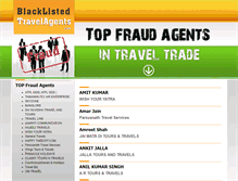 Tablet Screenshot of blacklistedtravelagents.com